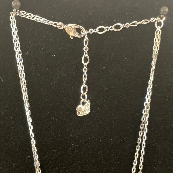 Swarovski Holly Starfish Double Strand Rhodium-Plated Silver Necklace - Picture 5 of 7